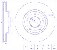 Диск тормозной TG-4615A115/RN1366V *Ti•GUAR