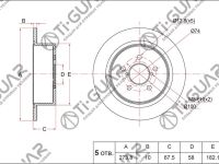 Диск тормозной TG-26700-AG000/RN1509*Ti•GUAR