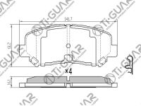 Тормозные колодки TG-25000/PN25000* Ti·GUAR