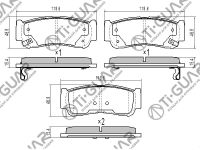 Тормозные колодки TG-3419/PN0447* Ti·GUAR