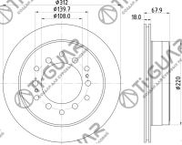 Диск тормозной TG-42431-60311/RN1553V*TI-GUAR