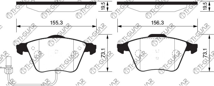 Тормозные колодки TG-0352/PN0352W* Ti·GUAR Тормозные колодки TG-0352/PN0352W* Ti·GUAR